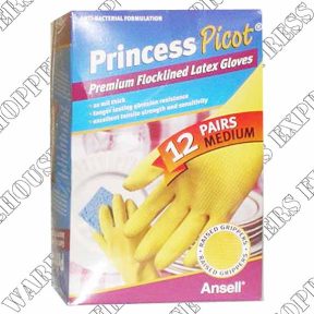 Princess Medium Rubber Gloves