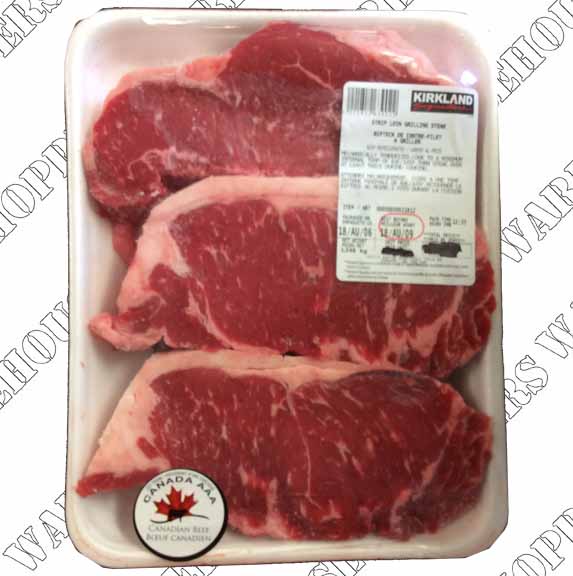 Kirkland Signature Beef Strip Loin Grilling Steak-