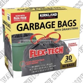 Kirkland Signature Flex-Tech Drawstring Garbage Bags