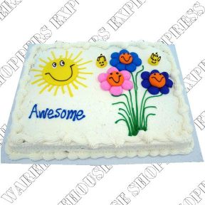 Kirkland Signature White Buttercream Cake - Decorated