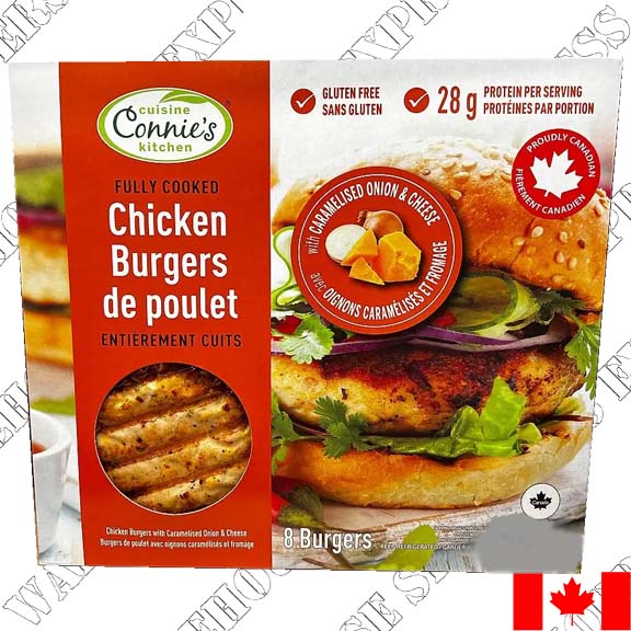 Connie's Kitchen Onion and Cheese Chicken Burger