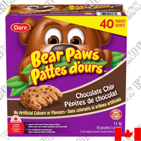 Dare Chocolate Chip Bear Paws---- Order by Wed 03---Save $3