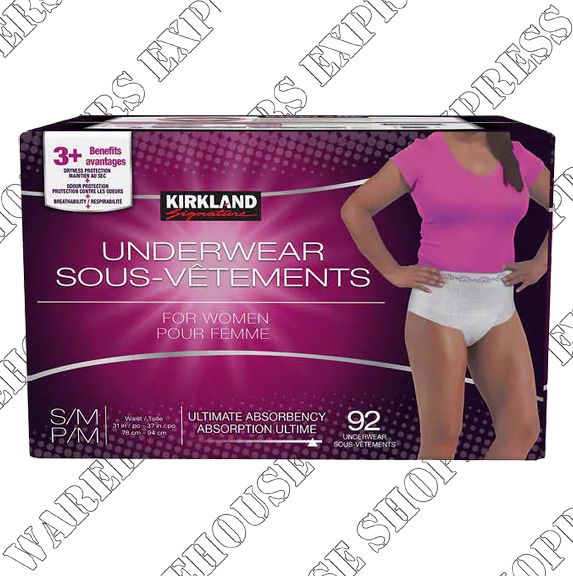 Kirkland Signature Protective Underwear - Women Small/Medium