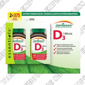 Jamieson Vitamin D3 1000 IU---- Order by Wed 15---Save $3