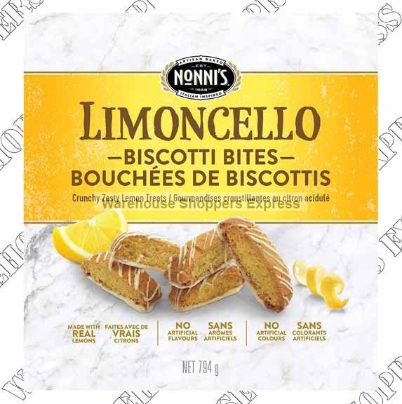 Nonni's Limoncello Biscotti Bities