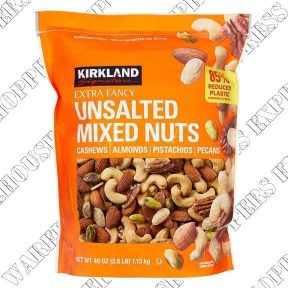 Kirkland Signature Unsalted Mixed Nuts---- Order by Wed  01---Save  $4