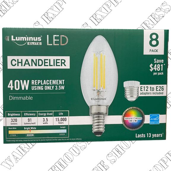 Luminus LED Chandelier Bulbs