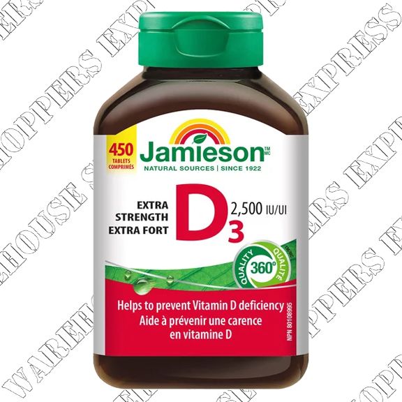 Jamieson Vitamin D3 2,500iu